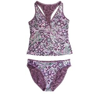 Athleta Purple Paisley Bikini Set